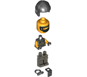 LEGO AIM Agent with Front Neck Bracket Minifigure