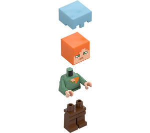 LEGO Alex with Reddish Brown Legs and Medium Azure Helmet Minifigure