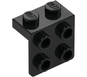 LEGO Black Bracket 1 x 2 with 2 x 2 (21712 / 44728)