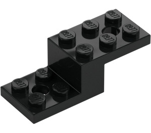 LEGO Black Bracket 2 x 5 x 1.3 with Holes (11215 / 79180)