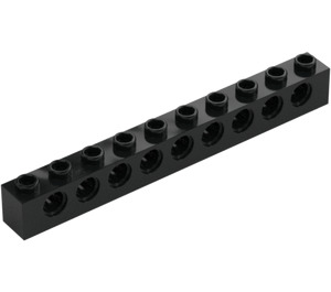 LEGO Black Brick 1 x 10 with Holes (2730)