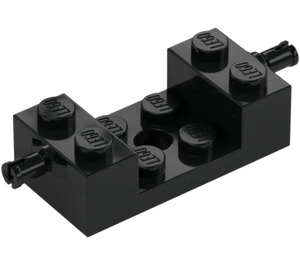 LEGO Black Brick 2 x 4 with Cutout and Wheel Holders (18892 / 42947)