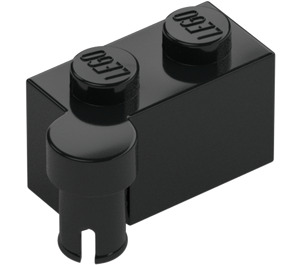 LEGO Black Hinge Brick 1 x 4 Top (3830 / 65122)