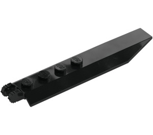 LEGO Black Hinge Plate 1 x 8 with Angled Side Extensions (Squared Plate Underneath) (14137 / 50334)