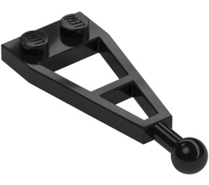 LEGO Black Plate 1 x 2 Triangle with Ball Joint (2508)