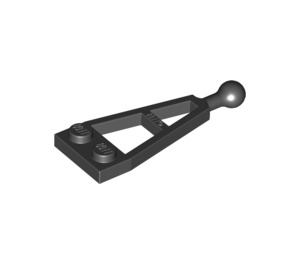 LEGO Black Plate 1 x 2 Triangle with Ball Joint (2508)