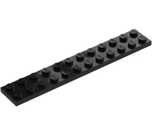 LEGO Black Plate 2 x 12 (2445)