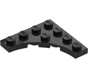 LEGO Black Plate 4 x 4 with Circular Cut Out (35044)