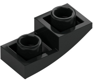 LEGO Black Slope 1 x 2 Curved Inverted (24201)