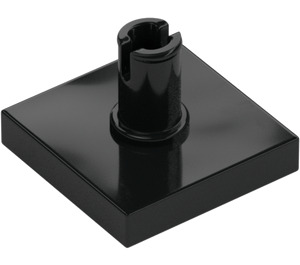 LEGO Black Tile 2 x 2 with Vertical Pin (2460 / 49153)