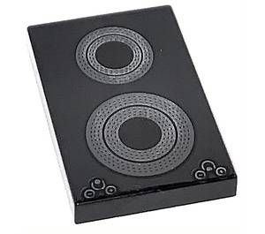 LEGO Tile 2 x 3 with 2 Cooktops (26603 / 78502)