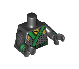 LEGO Black Torso Ninjago Robe with Gold and Green Decoration (973 / 88585)