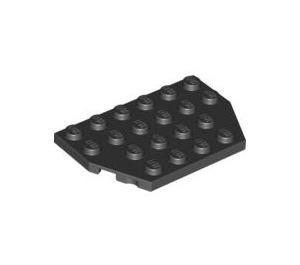 LEGO Black Wedge Plate 4 x 6 without Corners (32059 / 88165)