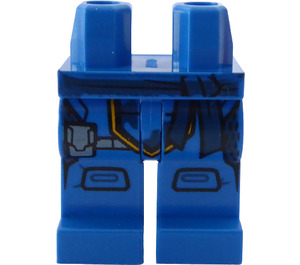 LEGO Hips and Legs with Dark Blue Sash and Dark Stone Grey Pouch (3815)