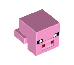 LEGO Bright Pink Animal Head with Pig Face with White Snout (20057 / 28253)