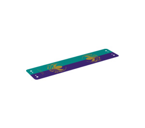 LEGO Canopy with purple and dark turquoise stripes; Arendelle Crest pattern (61862)