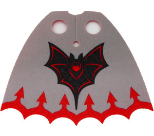 LEGO Cape with 7 Points and Bat with Gray / Red Sides