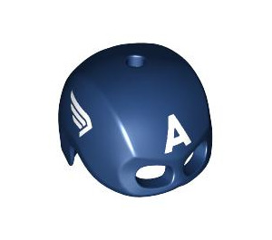 LEGO Dark Blue Captain America Helmet with "A" (No Outline) (45779 / 108766)