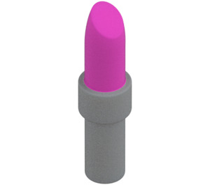 LEGO Lipstick with Medium Stone Gray Handle (25866 / 93094)