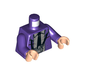 LEGO Dark Purple Stan Shunpike with Red Band on Hat Minifig Torso (973 / 76382)