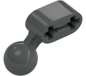 LEGO Dark Stone Gray Beam 2 with Angled Ball Joint (50923 / 59141)