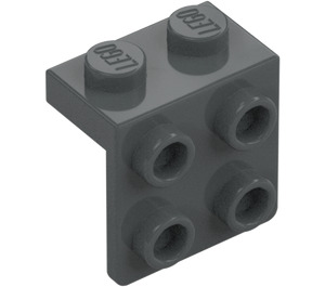 LEGO Dark Stone Gray Bracket 1 x 2 with 2 x 2 (21712 / 44728)