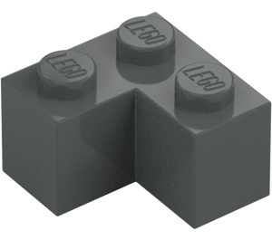 LEGO Dark Stone Gray Brick 2 x 2 Corner (2357)