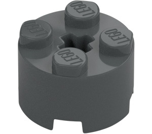 LEGO Dark Stone Gray Brick 2 x 2 Round (3941 / 6143)