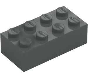 LEGO Dark Stone Gray Brick 2 x 4 (3001 / 72841)