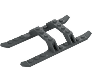 LEGO Dark Stone Gray Helicopter Landing Skids 12 x 6 (30248 / 40939)