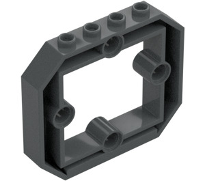 LEGO Dark Stone Gray Panel 1 x 6 x 4.3 with Window (49699)