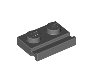 LEGO Dark Stone Gray Plate 1 x 2 with Door Rail (32028)