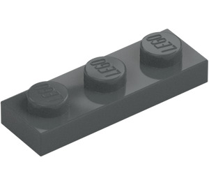 LEGO Dark Stone Gray Plate 1 x 3 (3623)