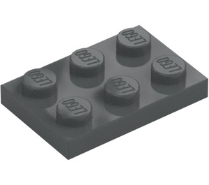 LEGO Dark Stone Gray Plate 2 x 3 (3021)