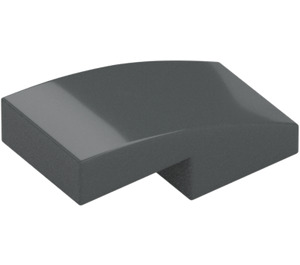 LEGO Dark Stone Gray Slope 1 x 2 Curved (3593 / 11477)