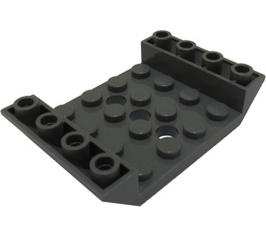 LEGO Dark Stone Gray Slope 4 x 6 (45°) Double Inverted with Open Center with 3 Holes (60219)