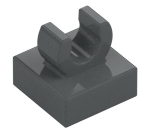 LEGO Dark Stone Gray Tile 1 x 1 with Clip (Raised "C") (15712 / 44842)