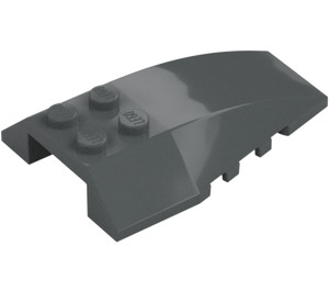 LEGO Dark Stone Gray Wedge 6 x 4 Triple Curved (43712)