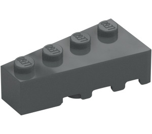 LEGO Dark Stone Gray Wedge Brick 2 x 4 Left (41768)