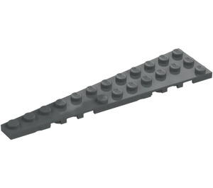 LEGO Dark Stone Gray Wedge Plate 3 x 12 Wing Left (47397)