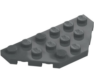 LEGO Dark Stone Gray Wedge Plate 3 x 6 with 45º Corners (2419 / 43127)