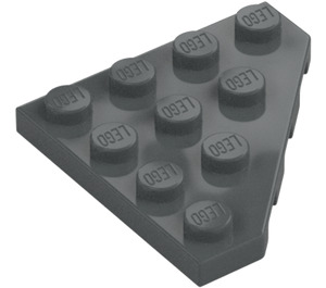 LEGO Dark Stone Gray Wedge Plate 4 x 4 Corner (30503)