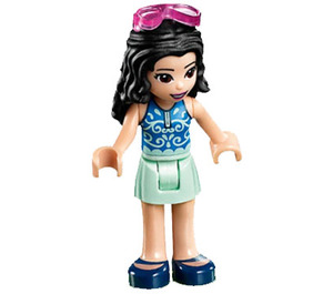 LEGO Emma with Blue Swimsuit Top and Goggles Minifigure