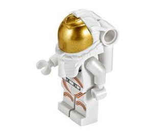 LEGO Female Astronaut in White Space Suit with Gold Visor Minifigure
