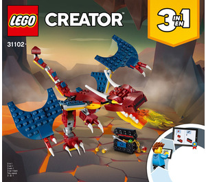 LEGO Fire Dragon Set 31102 Instructions