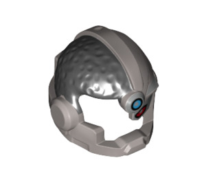 LEGO Cyborg Helmet with Black Hair and Azure Dot (34971 / 43863)