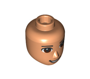 LEGO Male Minidoll Head with Brown Eyes (River) (78962 / 92240)