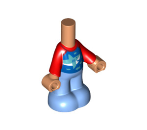 LEGO Micro Body with Trousers with Santiago Blue and Red Top (1487)