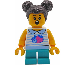 LEGO Girl with Striped Sweater with Turquoise Legs Minifigure