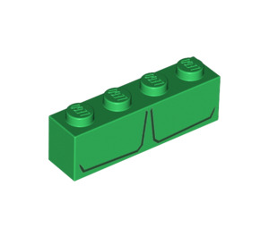 LEGO Brick 1 x 4 with Hulk's Chest (3010 / 33604)